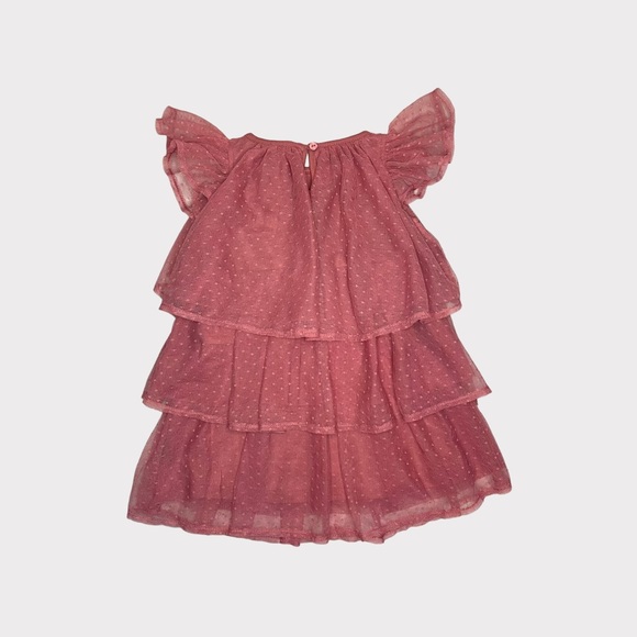 Polarn O. Pyret Ruffle Tiered Tulle Pink Mauve Dress - Picture 7 of 7